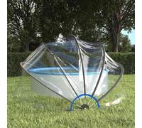 Ordellia Dôme de Piscine Rond PVC 406x203 cm Transparent pour Protection Solaire, Chaleur et sécurité Piscine Hors Sol ou encastrée Facile à Monter