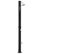 Ordellia Douche Solaire Noire 220 cm 20 L avec réglage de température pour Piscine Jardin, Compatible avec tuyaux Standard, Chauffage, matériel Durable PVC ABS Aluminium