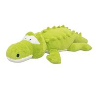 Ordellia Doudou XXL en forme de crocodile - 100 cm - En peluche douce en polyester avec rembourrage en polypropylène - Vert - Pour chambre d'enfant, lit, berceau, décoration et réconfort