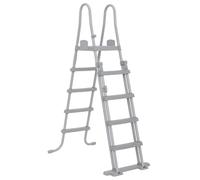 Ordellia Échelle de Piscine de sécurité Robuste à 4 marches Flowclear 132 cm Acier INOX résine antidérapante pour bassins Hors Sol avec marches réglables pour entrée Sortie sécurité Enfant