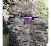 Ordellia Élément cascade avec LED RVB en acrylique 30 cm pour fontaine, cascade, étang, jardin, terrasse, balcon, intérieur et extérieur avec télécommande