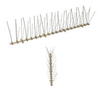 Ordellia Ensemble de 20 Pointes à 5 rangées de Protection Contre Oiseaux et nuisibles en Plastique et Acier Inoxydable 10m idéal pour Jardin terrasse Balcon extérieur intérieur