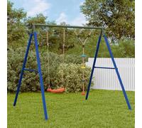 Ordellia Ensemble de balançoire avec siège et balançoire d'escalade en acier laqué, 206 x 185 x 185 cm, pour jardin et cour, pour enfants de 3 à 10 ans, multicolore, charge jusqu'à 100 kg