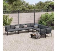 Ordellia Ensemble de canapé de jardin, 6 pièces, modulaire, en aluminium, avec coussins, pour balcon et jardin, 118 x 73 x 73 cm
