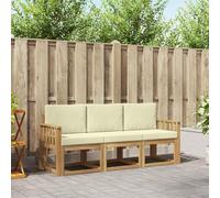 Ordellia Ensemble de canapés d'extérieur 3 pièces en Bois d'acacia Massif, Dimensions 189,5 x 63 x 73 cm, capacité 3 Personnes pour terrasse ou Jardin, Design modulaire Pratique
