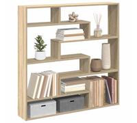 Ordellia Étagère Cube Murale 7 Compartiments chêne Sonoma, Bois d ingénierie, Dimensions 100 x 18 x 100 cm, Rangement Flottant pour Salon Chambre Bureau, capacité 60 kg