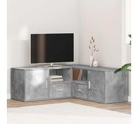 Ordellia Étagère d'angle gris béton - 200 x 40 x 45 cm - Armoire à commode - Buffet haut - Vitrine avec espace de rangement, tiroir, compartiment et porte pour salon, couloir, bureau - Charge maximale