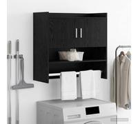 Ordellia Étagère Murale chêne Noir 80 x 36 x 80 cm, Meuble Rangement Suspendu Flottant, Montage Mural, pour Salon Chambre Cuisine Bureau Couloir, Livre Cadre Photo Plante décoration