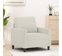 Ordellia Fauteuil en velours crème de 60 cm de large avec structure en métal robuste, rembourrage confortable pour le salon, la chambre à coucher et les heures de lecture détendues