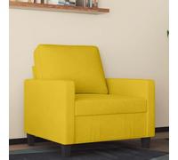 Ordellia Fauteuil en velours jaune, 60 cm de large, design moderne, cadre en métal robuste, rembourrage confortable, pour salon et bureau, capacité de charge maximale de 110 kg