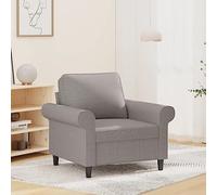 Ordellia Fauteuil gris clair 60 cm en tissu, design moderne pour salon, cadre en métal robuste, rembourrage confortable, housse en polyester durable, idéal pour se détendre et lire