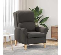 Ordellia Fauteuil moderne gris foncé en tissu Sharpa doux, 76 x 94 x 102 cm, cadre en bois stable, forme ergonomique pour salon, chambre à coucher, salle de lecture