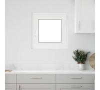 Ordellia Fenêtre de sous-sol RISOR 60 x 60 cm PVC vitrage blanc pour ventilation et isolation, cadre multi-chambres avec ouverture battant et inclinable pour maison et bâtiment
