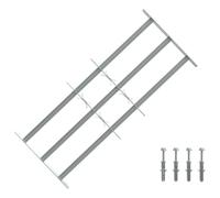 Ordellia Grille de sécurité réglable pour fenêtres en acier galvanisé, robuste, 700-1050 mm, avec 3 barres transversales, installation horizontale, idéale pour maison, bureau, rénovation