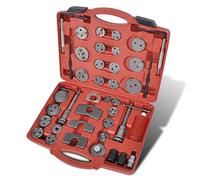 Ordellia Kit d'outils de repousse piston de frein 40 pièces en acier au carbone avec 26 adaptateurs, broches magnétiques gauche et droite, mallette pour l'entretien des freins, atelier, garage presque
