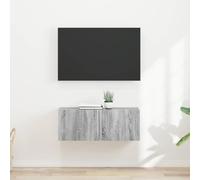 Ordellia Lot de 2 armoires murales en bois Sonoma gris - 39 x 31 x 29,5 cm - Design moderne pour salon - Étagère murale - Peu encombrante - Rangement élégant