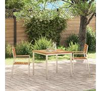 Ordellia Lot de 2 chaises de jardin en teck massif huilé naturel, 56 x 54,5 x 87 cm, résistantes aux intempéries, pour balcon, terrasse, extérieur