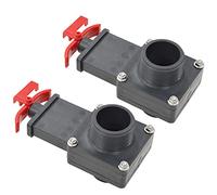 Ordellia Lot de 2 curseurs de barrière de piscine en ABS avec étrier de verrouillage, filetage extérieur 1,5", raccord de tuyau de 38 mm pour piscine, jacuzzi et spa, résistant au chlore, contrôle du