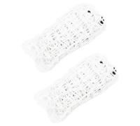 Ordellia Lot de 2 filets à foin rectangulaires blancs 90 x 60 cm en polypropylène résistant aux intempéries pour écurie, saule, élevage, agriculture, distributeur de nourriture et mangeoire, réduit le