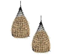 Ordellia Lot de 2 filets à foin ronds noirs - 100 x 100 cm - En polypropylène - Pour écurie, saule, élevage - Distributeur de nourriture - Résistant aux intempéries - Pour chevaux, poneys et