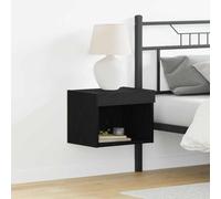 Ordellia Lot de 2 meubles TV, aspect chêne noir, 40 x 30 x 30 cm, montage mural, éclairage LED, centre de divertissement moderne pour salon et chambre à coucher