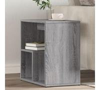 Ordellia Lot de 2 tables d'appoint - Gris Sonoma - 50 x 30 x 50 cm - En matériau dérivé du bois - Avec espace de rangement - Pour salon et bureau - Design robuste