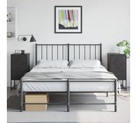 Ordellia Lot de 2 tables de chevet - Noir - 36 x 39 x 78 cm - En acier - Table d'appoint industrielle pour chambre à coucher, salon, commode de chevet robuste avec espace de rangement