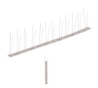 Ordellia Lot de 20 pics anti-pigeons en acier inoxydable - 10 m - 2 rangées - Avec picots de 115 mm - Pour grenier, jardin, terrasse, balcon, comme répulsif contre les oiseaux et support à distance