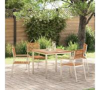 Ordellia Lot de 4 chaises de jardin en teck massif huilé naturel, 56 x 54,5 x 87 cm, chaises de terrasse, ergonomiques, résistantes aux intempéries, meubles de jardin de balcon