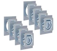 Ordellia Lot de 8 œillets d'arrimage pour remorque en acier galvanisé, charge de 2000 kg, avec contreplaques, vis et rondelles, sécurité pour surface de chargement, bateau, voiture, transport