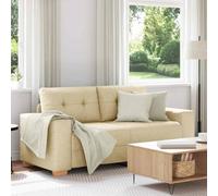 Ordellia Loveseat Canapé 2 places douillet, crème, 140 cm, tissu confortable, pour salon, chambre à coucher, design robuste, rembourrage confortable, polyester durable
