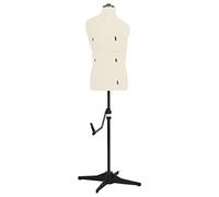 Ordellia Mannequin de Couture Ajustable pour Homme Crème Taille 37-45 Support de présentation de vêtements Professionnel stabilité réglable Exposer vêtements Homme Salon Boutique Magasin