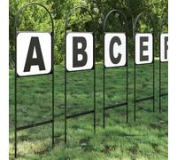 Ordellia Marqueurs de Dressage en Acier 12 pcs pour équitation, balises Robustes pour Cavalier et Cheval, Taille 22,5x69,5 cm, Lettres A à P, Installation Facile pour manège et Concours
