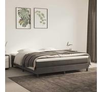Ordellia Matelas à ressorts ensachés moyennement rigide, gris foncé, 160 x 220 x 20 cm, velours avec mousse à froid, mousse à mémoire de forme et mousse viscoélastique, respirant pour lit à sommier