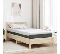 Ordellia Matelas Blanc et Gris 200x100 cm avec Mousse à mémoire de Gel, Ressorts ensachés, Design Moderne, Support, Comfort Souple et Respirant pour Chambre Adulte ou Enfant
