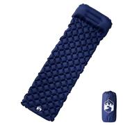 Ordellia Matelas de Camping Gonflable autogonflant avec Oreiller intégré Bleu Marine, léger et Compact idéal pour randonnée, Bivouac ou Voyage, Isolant Thermique pour Nuit Confortable