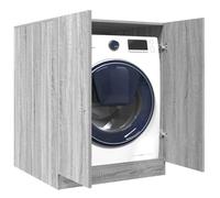 Ordellia Meuble de Rangement pour Lave-Linge sèche-sechoir Gris Sonoma 71x71,5x91,5 cm avec Support, Fixation Murale, Organisation buanderie, Accessoire lessive, évacuation