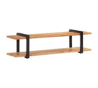 Ordellia Meuble TV en bois d'acacia massif, 160 x 40 x 40 cm, robuste, pour salon, console de divertissement de style industriel avec pieds en fer