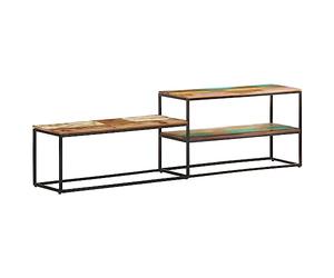 Ordellia Meuble TV en bois massif recyclé 180 x 30 x 50 cm, style industriel, console TV robuste pour salon, centre de divertissement durable