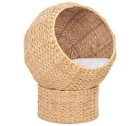 Ordellia Panier à Chat Naturel en herbiers Marins avec Coussin Amovible, Design Compact adapté à Tous Les intérieurs pour Le Repos et la détente de Votre Animal
