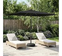 Ordellia Parasol de Jardin inclinable 200 x 300 cm avec lumières LED solaires, Toile Polyester UV, Base lestée 40 kg, mât Robuste, idéal terrasse Balcon Piscine extérieur Patio
