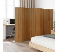 Ordellia Paravent en bambou marron 800 x 165 cm, pliable et autonome, opaque, pour salon, chambre à coucher, bureau, brise-vue et séparation de l'intimité