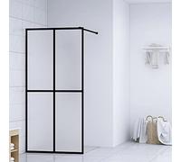 Ordellia Paroi de douche Walk-in - Verre de sécurité mat - 118 x 190 cm - Profil en aluminium - Support réglable - Protection anti-éclaboussures - Paroi en verre - Paroi de séparation pour baignoire