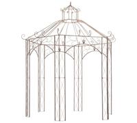 Ordellia Pavillon de Jardin Marron Antique 3 m en Fer forgé avec Arche esthétique pour ombrage et Support de Plantes, idéal pour terrasse, Cour ou Espace extérieur, résistant aux intempéries