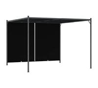 Ordellia Pergola de Jardin Anthracite avec Toit rétractable 3x3 m Structure Support pour Plantes grimpantes vignes glycine Lierre Balcon terrasse ombrage