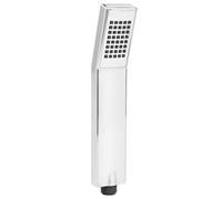 Ordellia Pommeau de douche chromé en plastique 4 x 21,5 cm avec angle de pulvérisation réglable, de nombreuses buses, pour douche à effet pluie dans la salle de bain, sanitaire, jet d'eau confort
