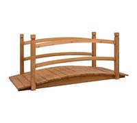 Ordellia Pont de Jardin en Bois de Sapin Massif 140x60x60 cm, Structure Robuste pour passerelle extérieure, idéal pour Bassin, ruisseau, étang ou décoration Romantique dans Cour ou Patio