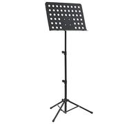 Ordellia Pupitre noir en acier réglable en hauteur de 75 à 142 cm avec surface d'appui, pieds stables pour scène, salle d'essai, salon, support de musique pour l'ordre et la protection