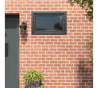 Ordellia RISOR Fenêtre de cave 80 x 70 cm en verre PVC anthracite avec vitrage isolant, cadre 60 mm et 5 chambres, fenêtre basculante rotative manuelle pour cave, ventilation lumière