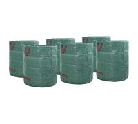 Ordellia Sacs à Déchets de Jardin 12 pcs Vert 45 x 45 x 76 cm résistants à l'eau avec poignées Pliables pour Gestion des déchets intérieur extérieur
